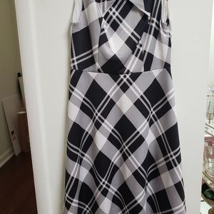 Black and White Plaid A Line Dress